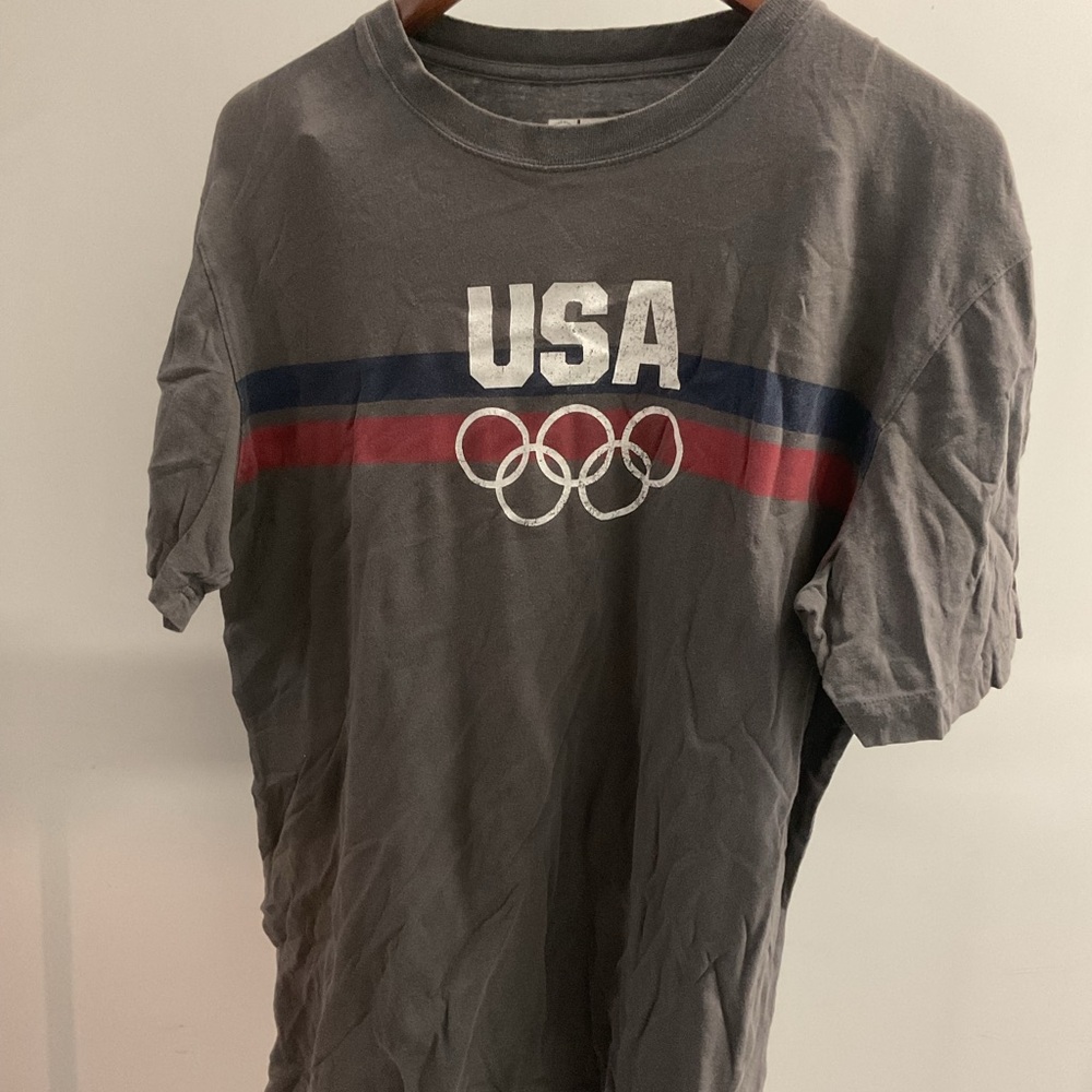 Team Apparel Gray Short Sleeve Tee USA Olympic Design